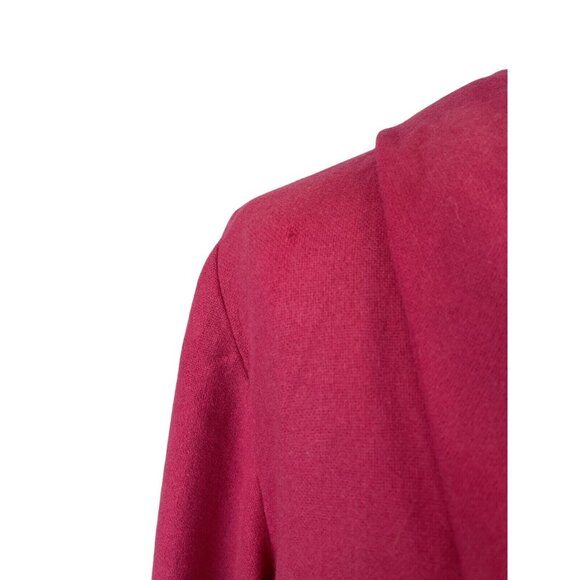 Vintage Hip Length Swing Coat Hot Pink Wool Women’s Size L 3/4 Sleeve - Picture 3 of 11